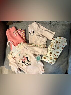 Disney Pink Minnie Mouse Baby Clothing Bundle